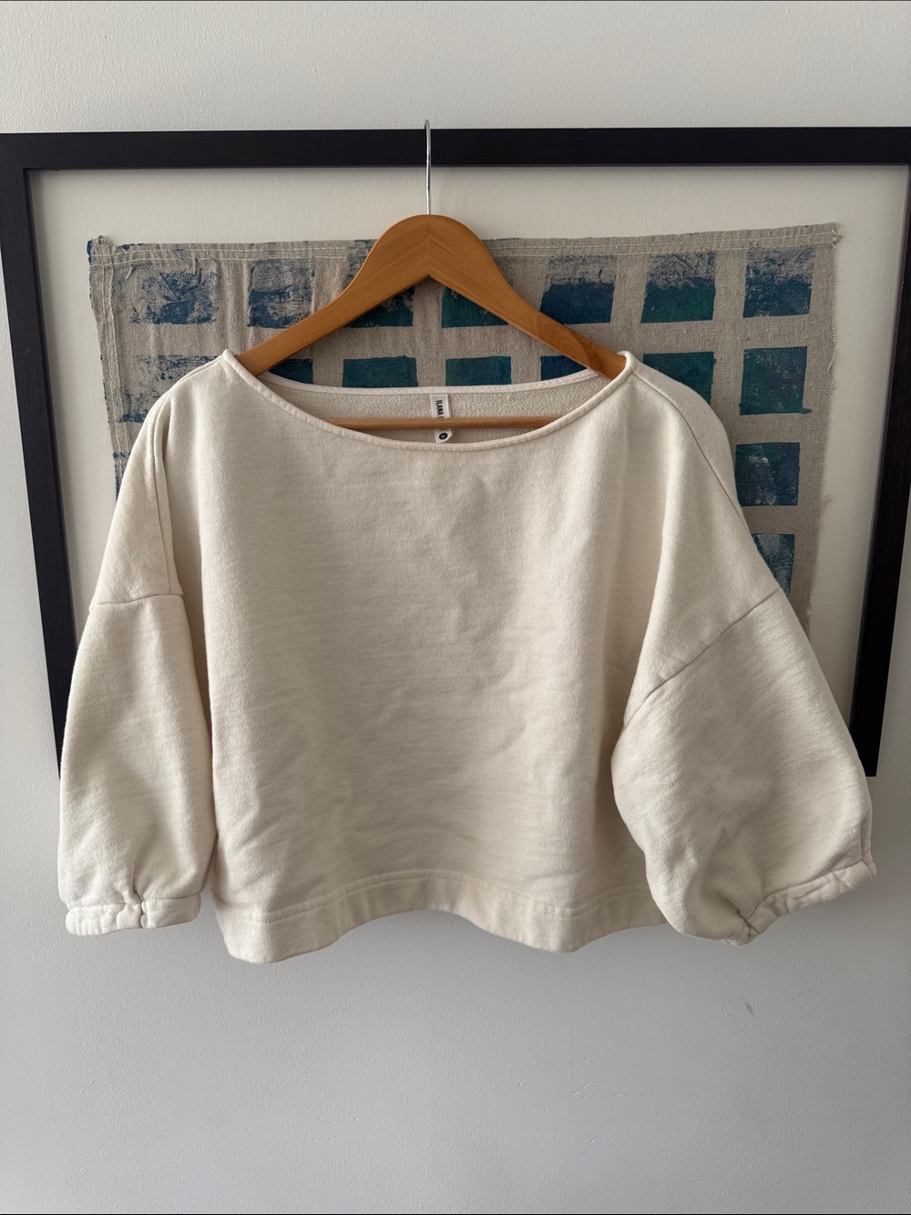 Ilana Kohn Liza Top French Terry Cream Medium